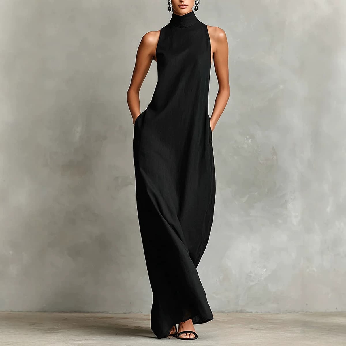 Garden Abstrakt mønster Minikjole i Chiffon — billede 1