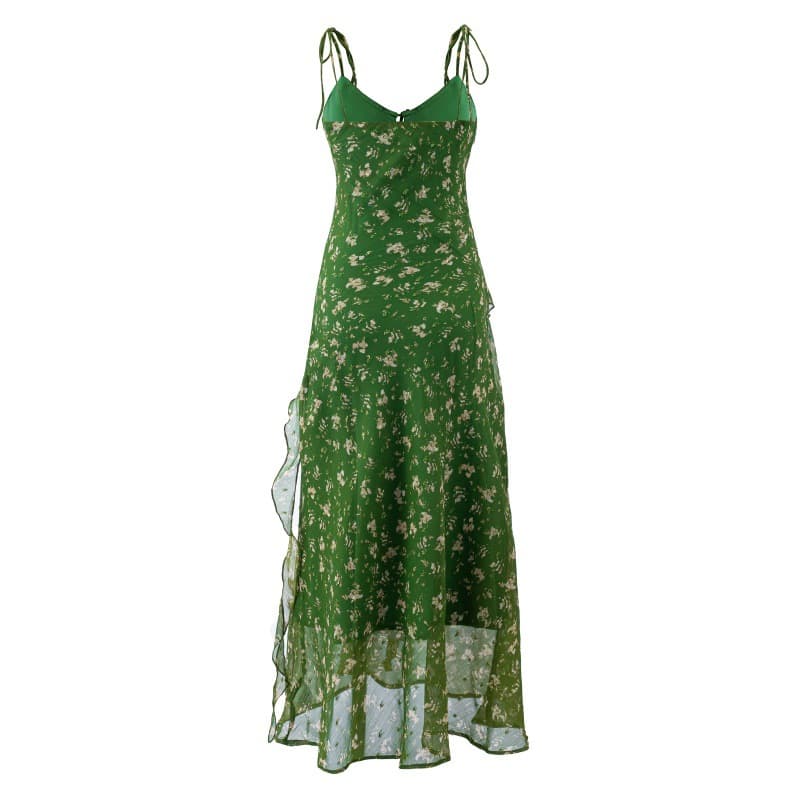 Elegant Akvarel-print Skjortekjole i Viskose — billede 1