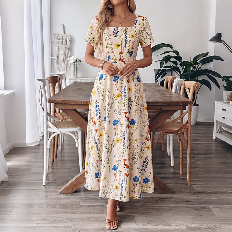 Elegant Paisley Midikjole — billede 1