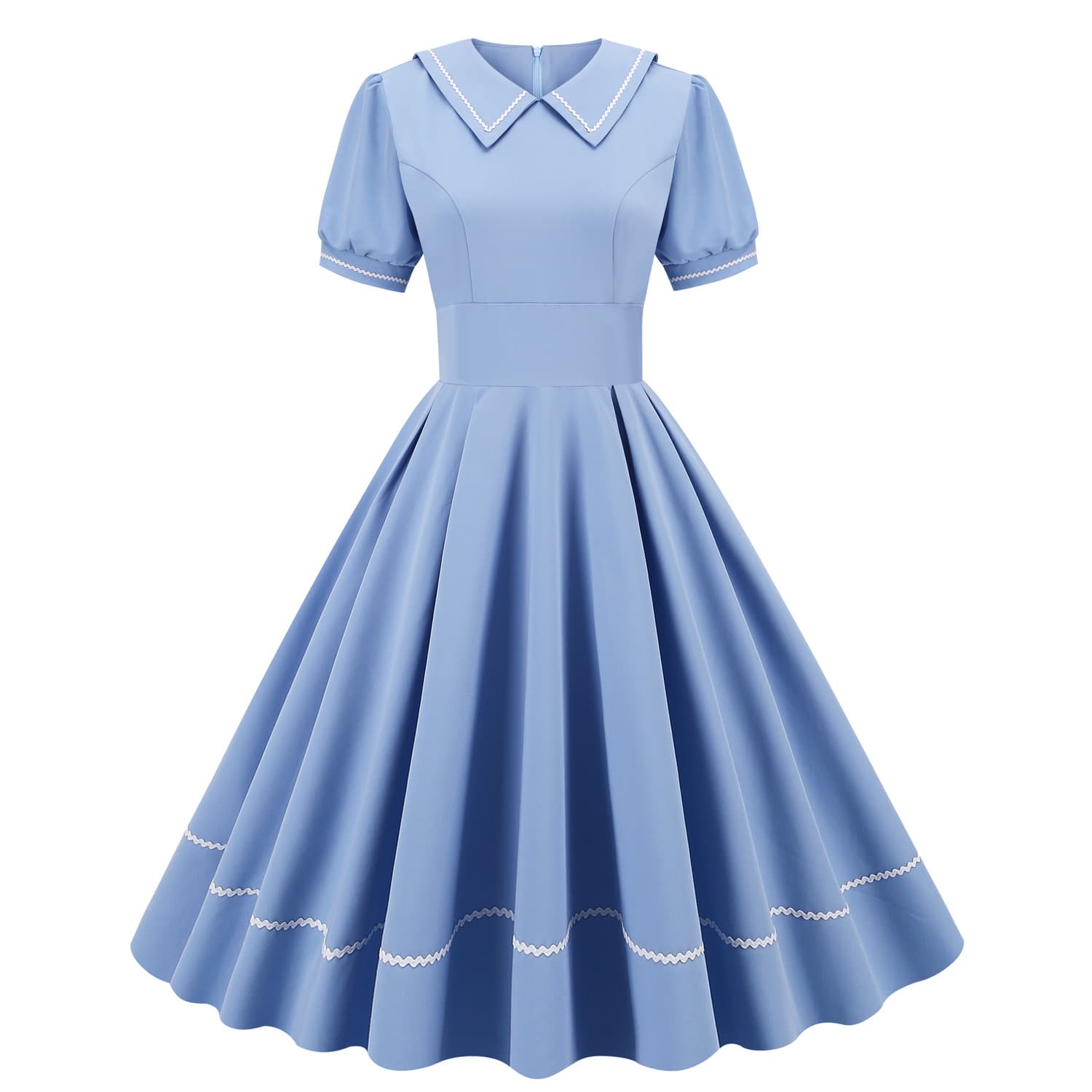 Elegant Grafisk print Sommerkjole i Chiffon — billede 1